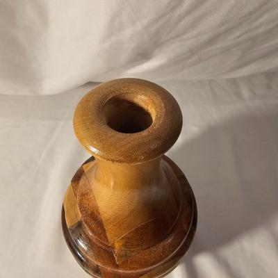 Wooden Marquetry Picture & Vase (D-JS)