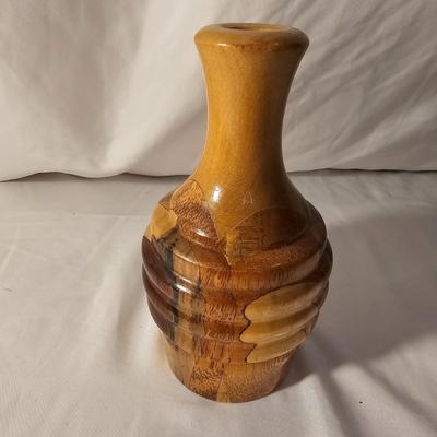 Wooden Marquetry Picture & Vase (D-JS)