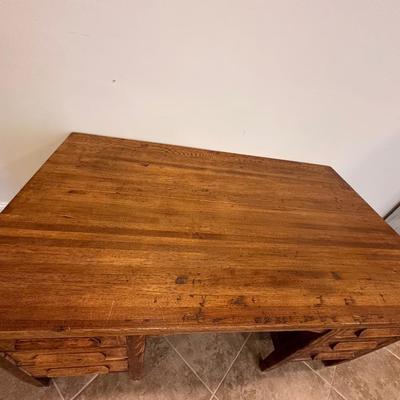 P.W. VALLELY~ NY ~ Solid Oak Desk