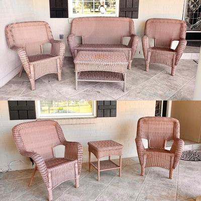HAMPTON BAY ~ Seven (7) Piece Matching Outdoor Weatherproof Set
