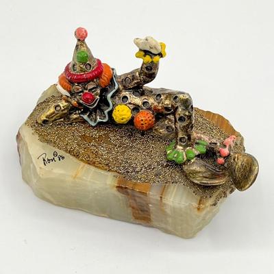 RON LEE ~ 1986 ~ Bronze Clown Sculpture
