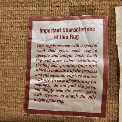 Rug & Home Wool Area Rug w/Pad (D-JS)