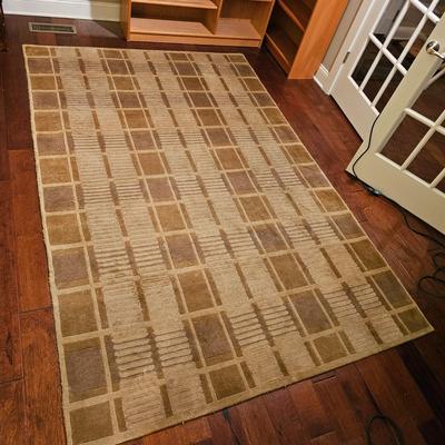 Rug & Home Wool Area Rug w/Pad (D-JS)