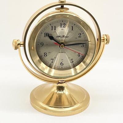 SETH THOMAS ~ Schooner ~ Solid Brass Quartz Desk Clock