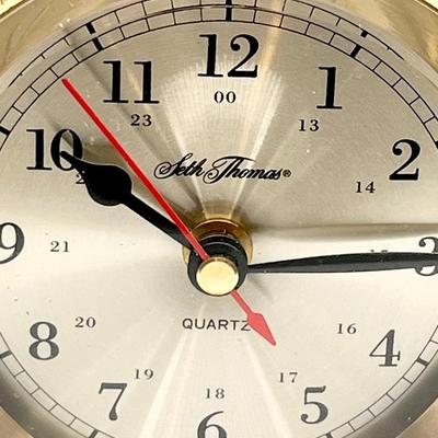 SETH THOMAS ~ Schooner ~ Solid Brass Quartz Desk Clock