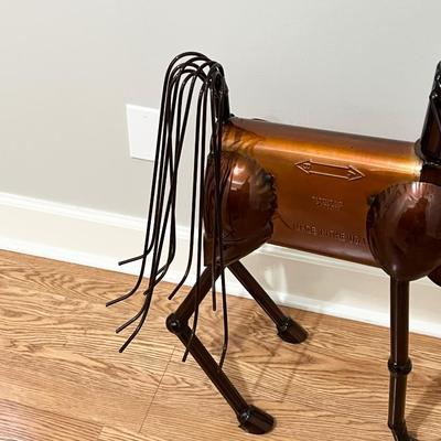 3 Ft Tall Metal Horse Sculpture
