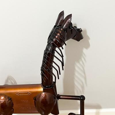 3 Ft Tall Metal Horse Sculpture