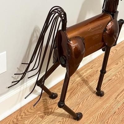 3 Ft Tall Metal Horse Sculpture