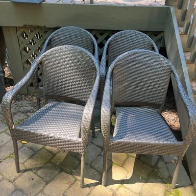 Frontgate All Weather Wicker Patio Chairs & Table (BD-MG)