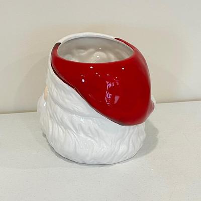 GRANDIN ROAD ~ Ceramic Santa Head Planter