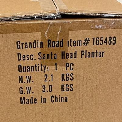 GRANDIN ROAD ~ Ceramic Santa Head Planter
