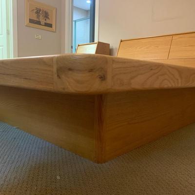 Modern Queen Platform Bed Frame, Headboard, & Nightstands with Storage (PB-HS)