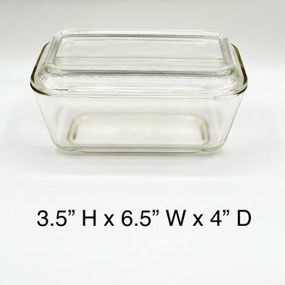Vtg. Lidded Glass Refrigerator Dishes ~ Set Of Six (6)