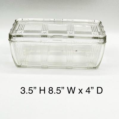 Vtg. Lidded Glass Refrigerator Dishes ~ Set Of Six (6)