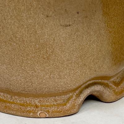 Frankoma Pottery Western Wagon Wheel Design small planter with 2 coffee mugs