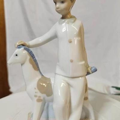 Vintage Lladro Nao Boy w/ Rocking Chair Pajama Baby Youth Figurine