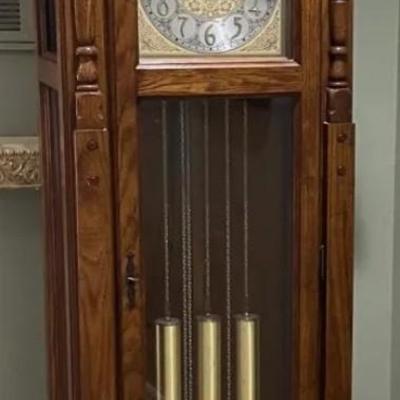 Vintage Ridgeway Grand Father Clock/ Works