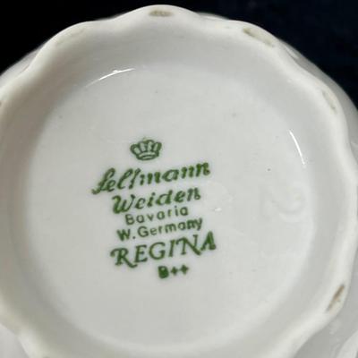 Ceramic Lidded Sugar Bowl and Creamer