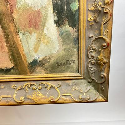 1416 Large Pierre Bonnard Table Set in a Garden Framed Print on Board