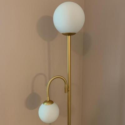 Gold Floor Lamp with Orb-Shaped Shades (PB-HS)