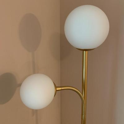 Gold Floor Lamp with Orb-Shaped Shades (PB-HS)