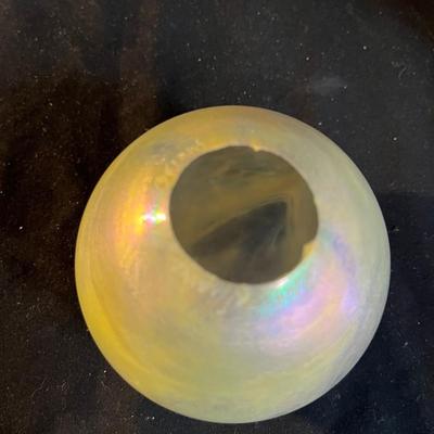 Signed Nuance Painted Glass Paperweight & More (LR-MG)