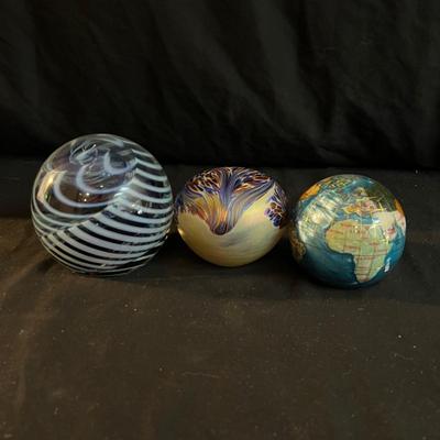Signed Nuance Painted Glass Paperweight & More (LR-MG)
