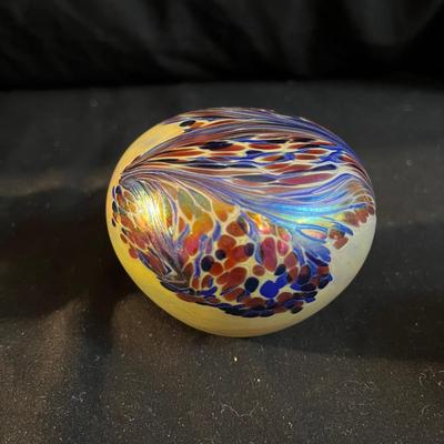 Signed Nuance Painted Glass Paperweight & More (LR-MG)