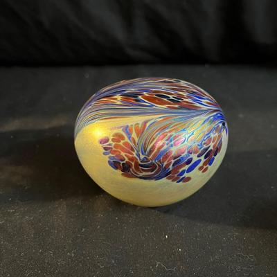 Signed Nuance Painted Glass Paperweight & More (LR-MG)