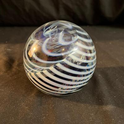 Signed Nuance Painted Glass Paperweight & More (LR-MG)