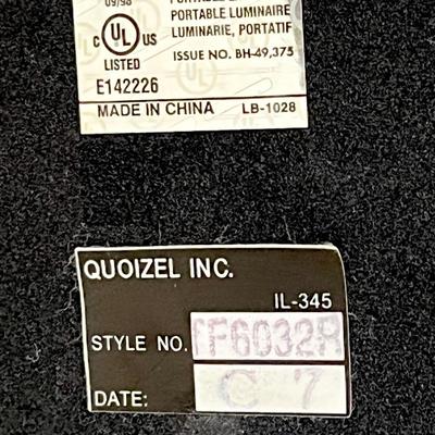 QOUIZEL LIGHTING ~ Single (1) ~ 19” Tiffany Style Metal Base Table Lamp ~ Stained Glass Shade