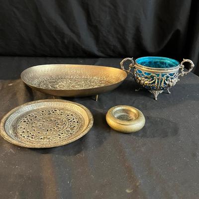 Indian Engraved Bowl, Glass & Metal Bowl & More (LR-MG)