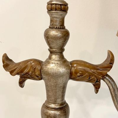 Pair (2) ~ 30” Brushed Bronze Finish Table Lamps