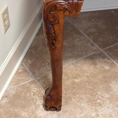 Brown Cherry Laminated Inlaid Claw Foot Secretary ~ *Read Details