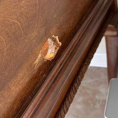 Brown Cherry Laminated Inlaid Claw Foot Secretary ~ *Read Details