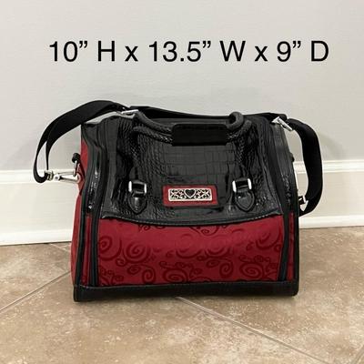 BRIGHTON ~ Three (3) Piece Red & Black Croc Luggage Set