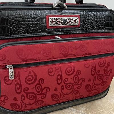 BRIGHTON ~ Three (3) Piece Red & Black Croc Luggage Set