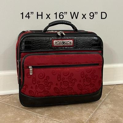 BRIGHTON ~ Three (3) Piece Red & Black Croc Luggage Set