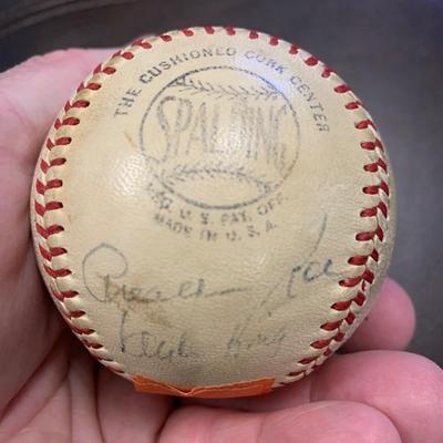 Signed Baseball Gil Hodges Hank Bauer? & More
