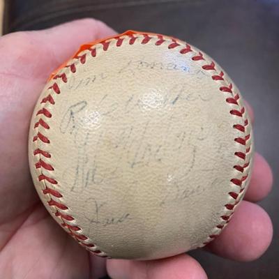 Signed Baseball Gil Hodges Hank Bauer? & More