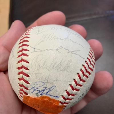 Signed Baseball Gil Hodges Frank Howard Jim Duckworth & Many More BB 10
