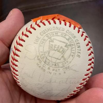 Signed Baseball Gil Hodges Frank Howard Jim Duckworth & Many More BB 10