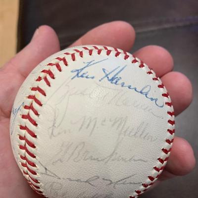 Signed Baseball Gil Hodges Frank Howard Jim Duckworth & Many More BB 10