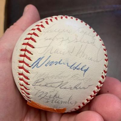 Signed Baseball Gil Hodges Frank Howard Jim Duckworth & Many More BB 10
