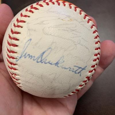 Signed Baseball Gil Hodges Frank Howard Jim Duckworth & Many More BB 10