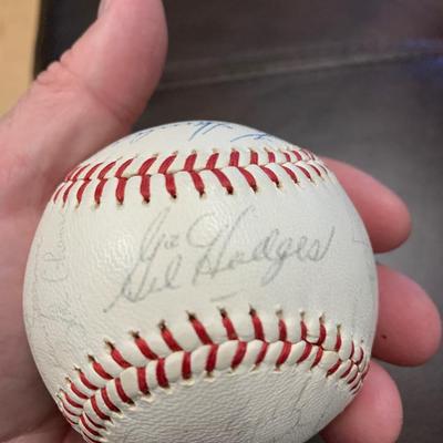 Signed Baseball Gil Hodges Frank Howard Jim Duckworth & Many More BB 10