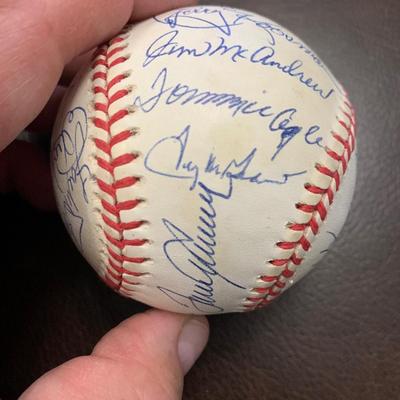 Signed Baseball Nolan Ryan Al Weiss Jerry Koosman Duffy Dyer & Many More BB11