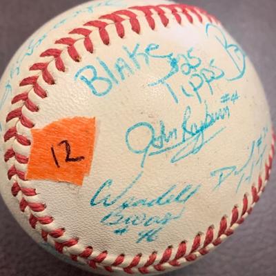 Signed Vintage Baseball - Many Signatures BB12
