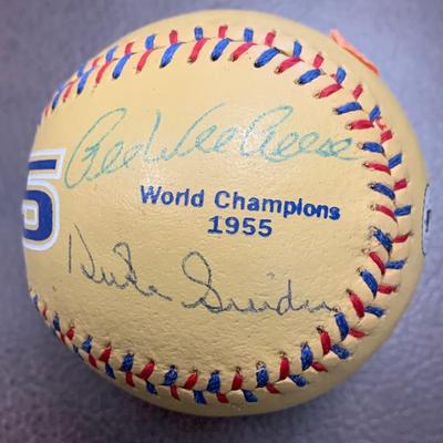 Signed Baseball 1955 Brooklyn Dodgers Players Reese Snider Koufax