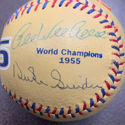 Signed Baseball 1955 Brooklyn Dodgers Players Reese Snider Koufax